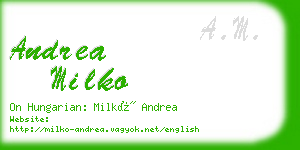 andrea milko business card